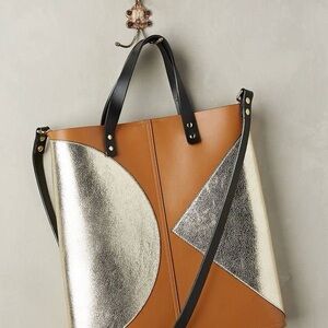 Orla Kiely Laurel Metallic Tote | Iconic Print | Chic Work / Travel Bag